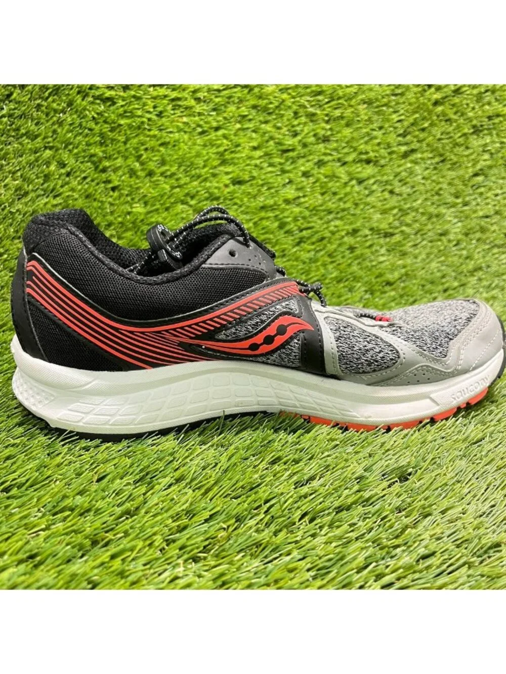 Saucony Grid Cohesion 10 Womens Size 9.5 Gray Black Pink Running Shoes Sneakers